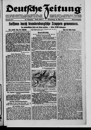 Deutsche Zeitung vom 30.05.1918