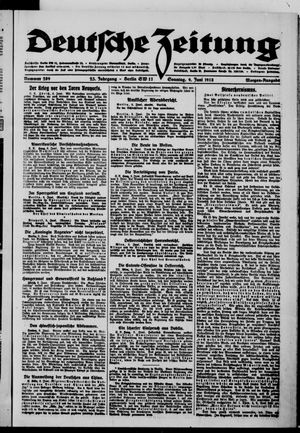 Deutsche Zeitung vom 09.06.1918