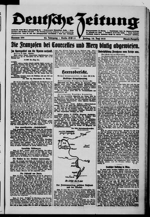 Deutsche Zeitung vom 14.06.1918