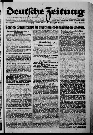 Deutsche Zeitung vom 24.06.1918
