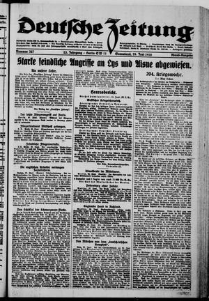 Deutsche Zeitung vom 29.06.1918