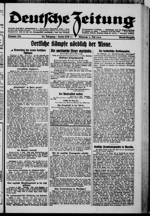 Deutsche Zeitung vom 03.07.1918