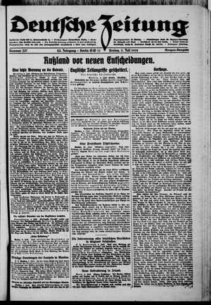 Deutsche Zeitung on Jul 5, 1918