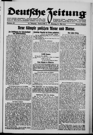 Deutsche Zeitung vom 21.07.1918