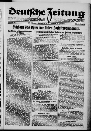 Deutsche Zeitung vom 31.07.1918