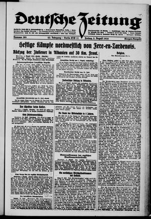 Deutsche Zeitung vom 02.08.1918