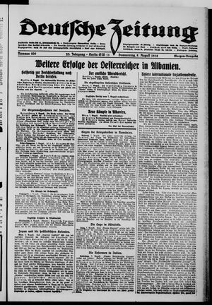 Deutsche Zeitung vom 08.08.1918