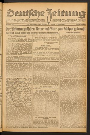 Deutsche Zeitung vom 09.08.1918