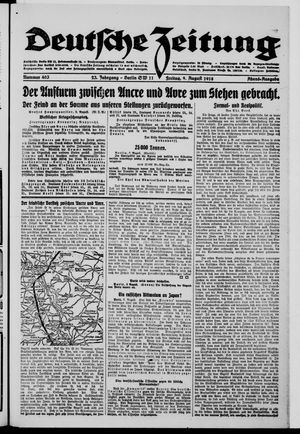 Deutsche Zeitung vom 09.08.1918