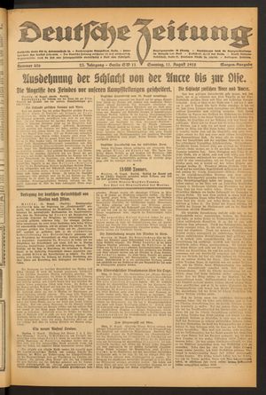 Deutsche Zeitung vom 11.08.1918