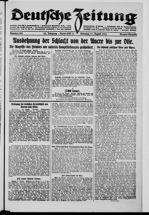 Deutsche Zeitung vom 11.08.1918