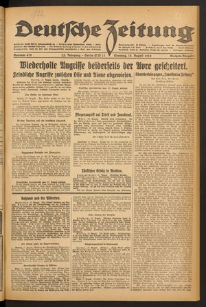 Deutsche Zeitung vom 18.08.1918