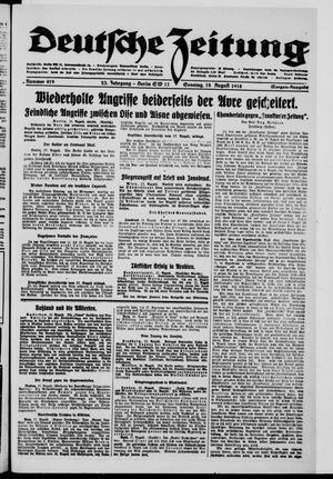 Deutsche Zeitung vom 18.08.1918