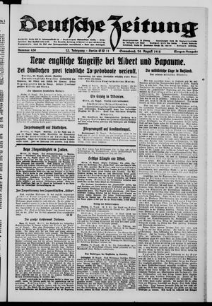Deutsche Zeitung vom 24.08.1918