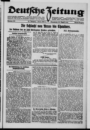 Deutsche Zeitung vom 24.08.1918