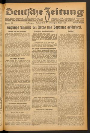 Deutsche Zeitung vom 25.08.1918