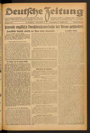 Deutsche Zeitung vom 29.08.1918