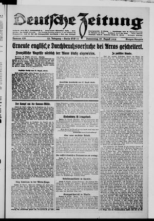 Deutsche Zeitung vom 29.08.1918