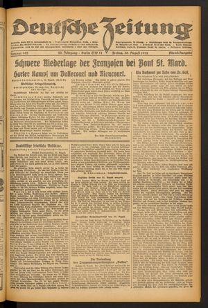 Deutsche Zeitung vom 30.08.1918