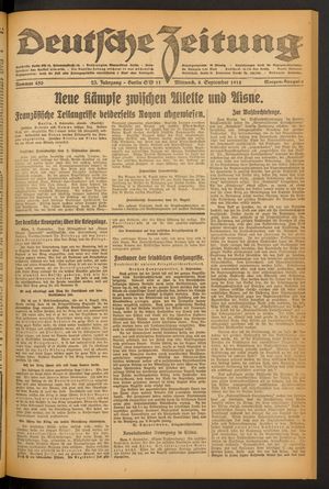 Deutsche Zeitung vom 04.09.1918