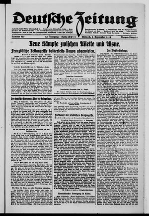 Deutsche Zeitung vom 04.09.1918