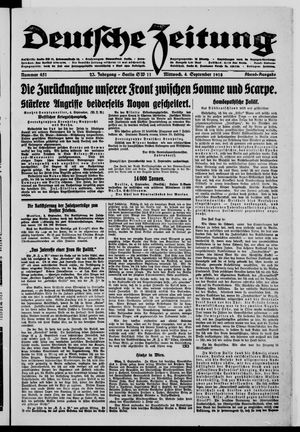 Deutsche Zeitung vom 04.09.1918