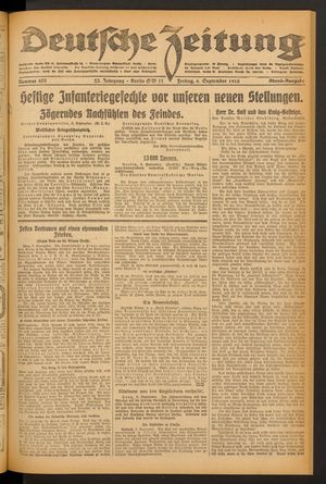 Deutsche Zeitung vom 06.09.1918