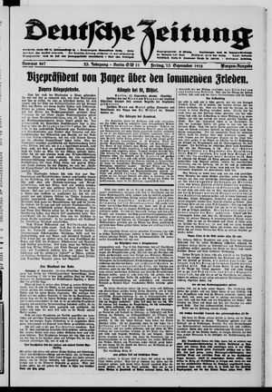Deutsche Zeitung vom 13.09.1918