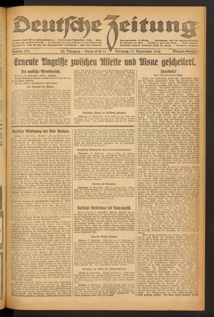 Deutsche Zeitung vom 17.09.1918