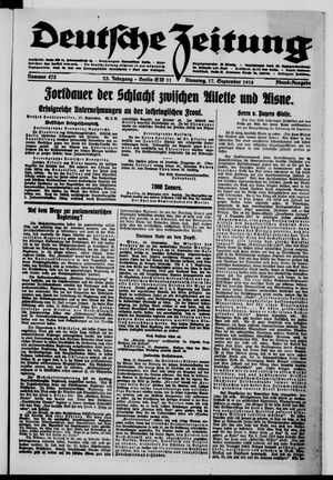 Deutsche Zeitung vom 17.09.1918