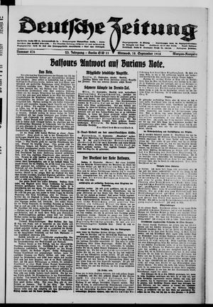 Deutsche Zeitung vom 18.09.1918