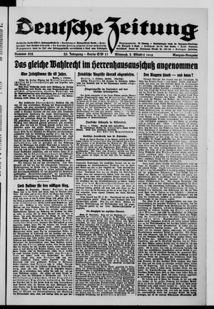 Deutsche Zeitung vom 02.10.1918