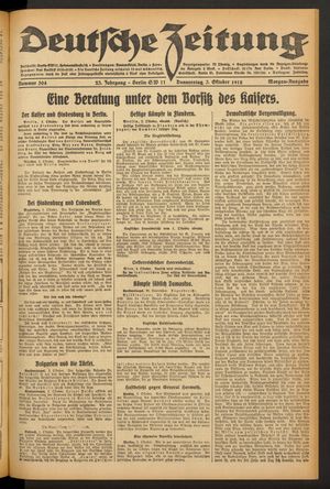 Deutsche Zeitung vom 03.10.1918