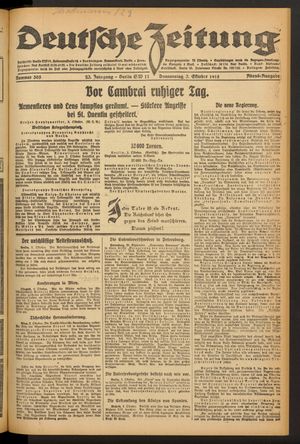 Deutsche Zeitung vom 03.10.1918