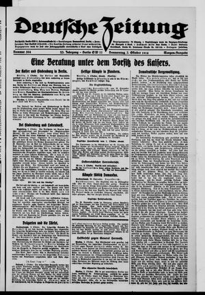 Deutsche Zeitung vom 03.10.1918