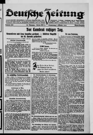 Deutsche Zeitung vom 03.10.1918