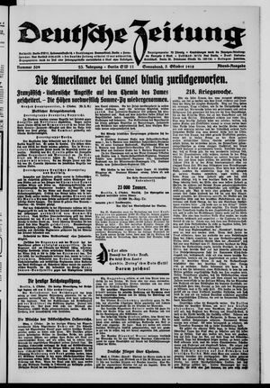Deutsche Zeitung on Oct 5, 1918