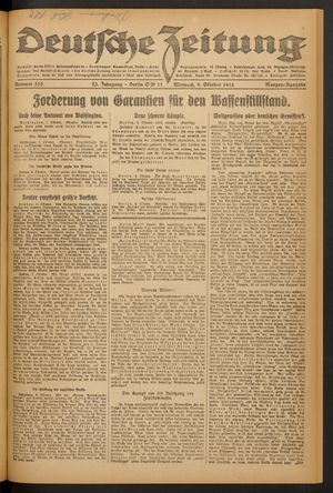 Deutsche Zeitung vom 09.10.1918