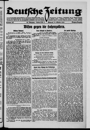 Deutsche Zeitung vom 16.10.1918