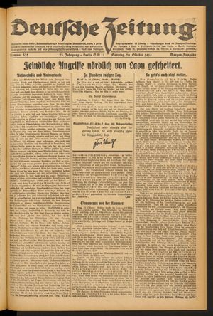 Deutsche Zeitung vom 20.10.1918