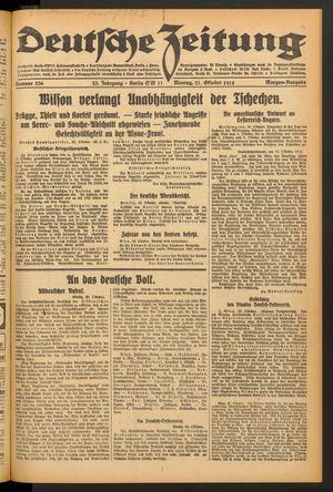 Deutsche Zeitung vom 21.10.1918