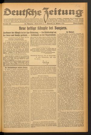 Deutsche Zeitung vom 23.10.1918