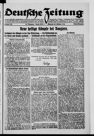 Deutsche Zeitung vom 23.10.1918