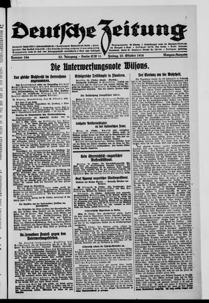 Deutsche Zeitung vom 25.10.1918
