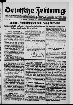 Deutsche Zeitung vom 25.10.1918