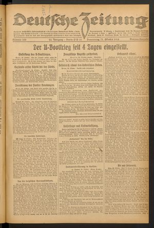 Deutsche Zeitung vom 31.10.1918