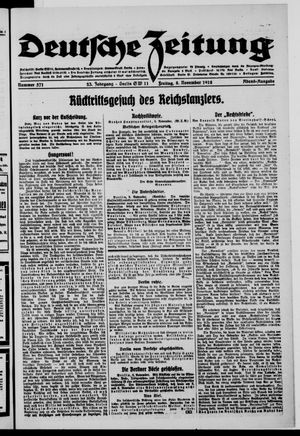 Deutsche Zeitung on Nov 8, 1918