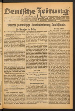 Deutsche Zeitung vom 09.11.1918