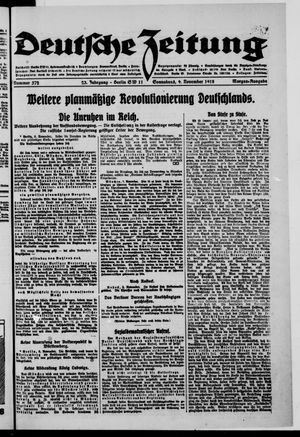Deutsche Zeitung vom 09.11.1918