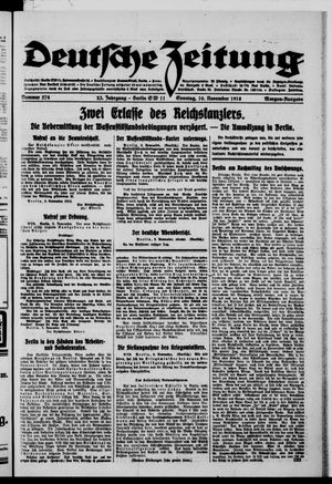 Deutsche Zeitung vom 10.11.1918